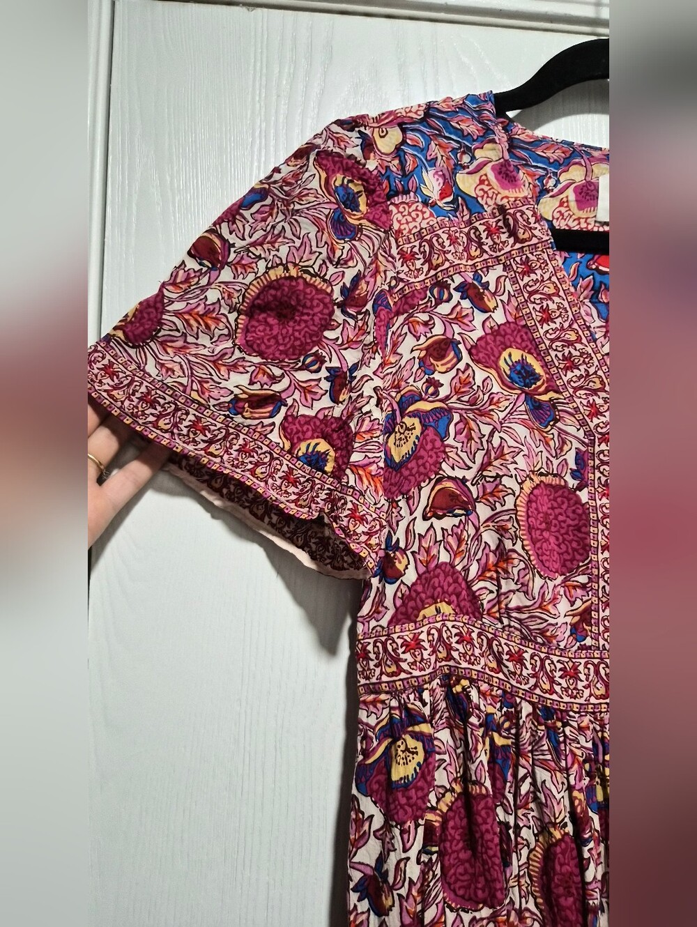 Ba&Sh Valia Floral Bohemian V-Neck Mini Dress Size Small - Picture 5 of 11